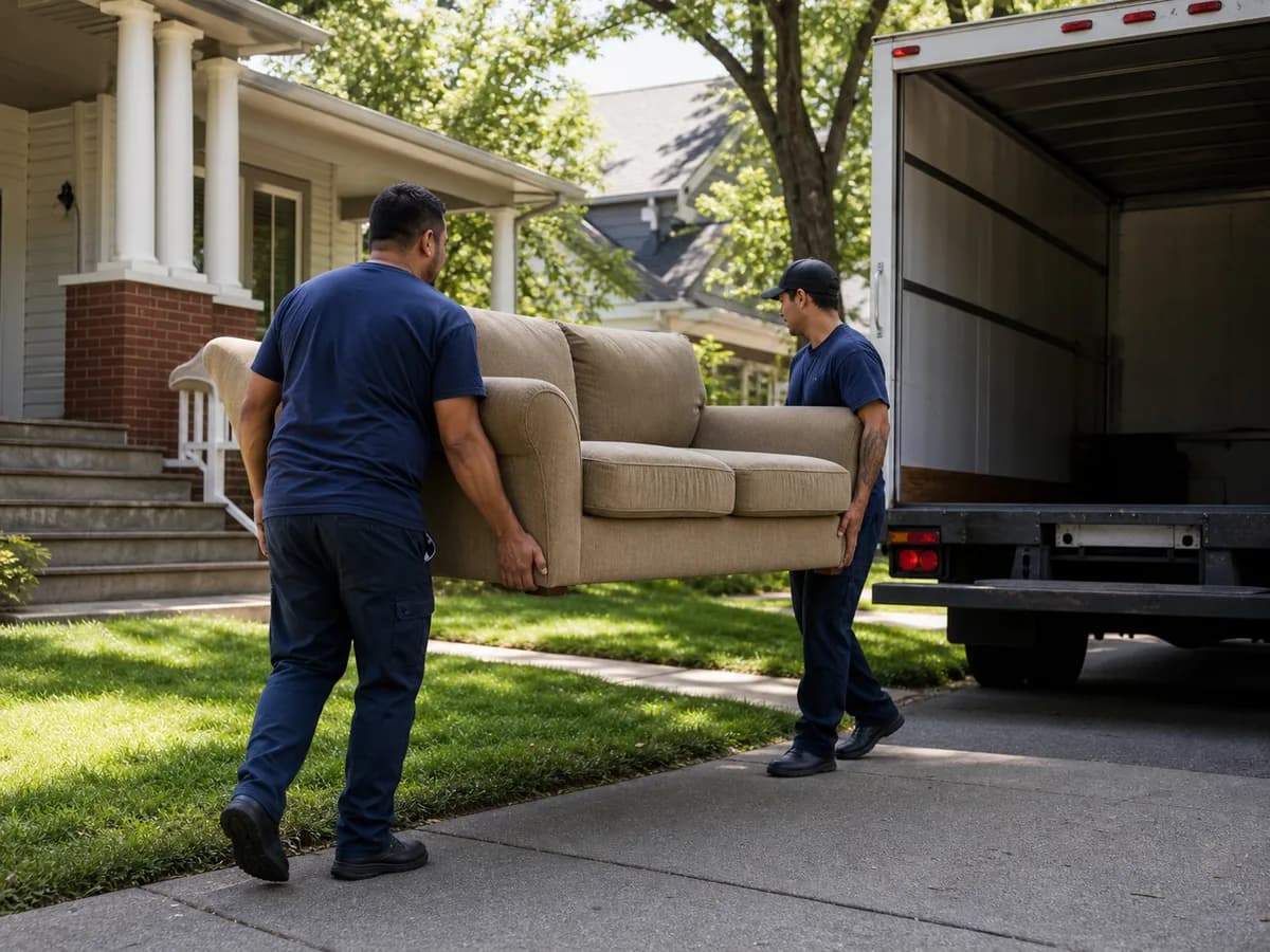 Furniture removal in progress