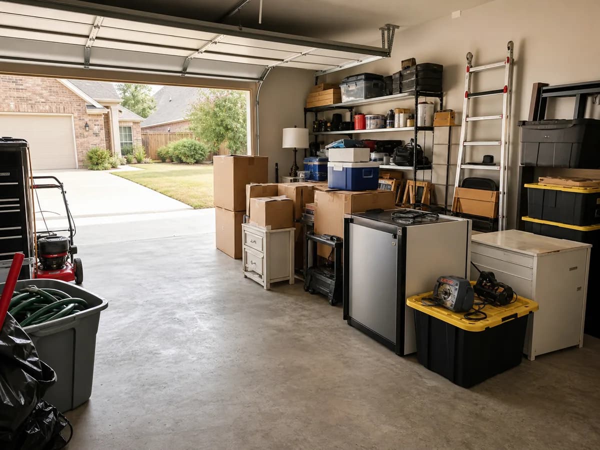 Garage items ready for cleanout